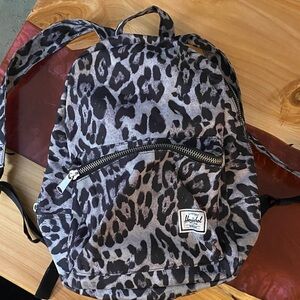 Herschel Black and Gray Cheetah Print Backpack